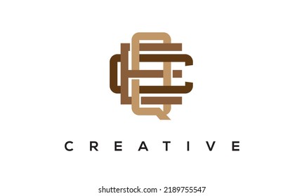 initial QEC, CEQ letters monogram, three letters creative modern typographic logo, eye catching QEC, CEQ alphabet stylish logo vector