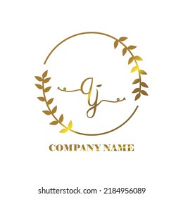 initial QJ logo vector handwriting signature Elegant branding art