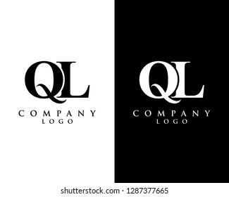 initial ql, lq modern letter logo design with Black and white background. vector logo for business and company identity