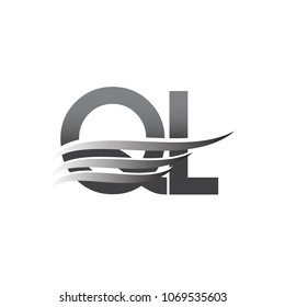 Initial QL wing logo, grey color vector logotype, logo for company name business and company identity.
