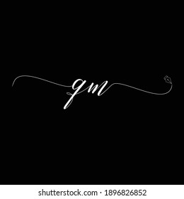 Initial QM logo handwriting business illustration fashion simple
