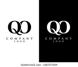 initial qo, oq modern logo design with Black and white background. vector logo for business and company identity