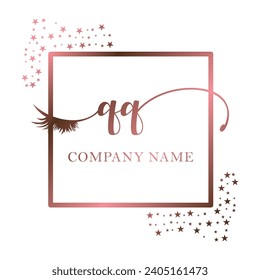 Initial QQ calligraphy company eye and eyelash handwriting