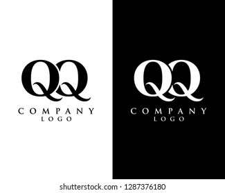 initial qq, q modern letter logo design with Black and white background. vector logo for business and company identity
