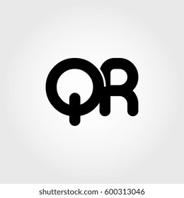 initial qr black business logo