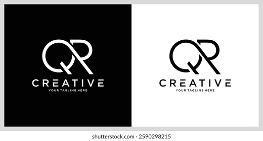 Initial QR Logo Design Vector