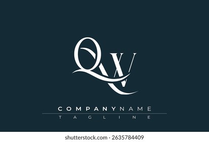 Initial QW Logo Design Vector. Elegant Monogram Logo Design with Decorative Elements and Typography