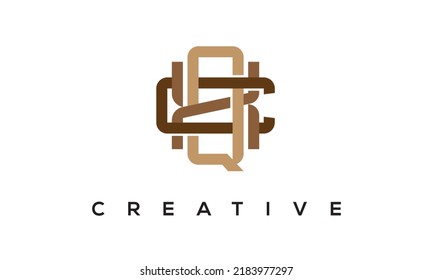Initial-QXC-Buchstaben Monogramm-Logo. Creative Modern QXC Letters Symbol Vektorgrafik.