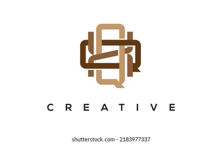 initial QXQ letters Monogram Logo. Creative Modern QXQ Letters icon vector Illustration.