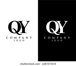 initial qy, yq modern logo design with Black and white background. vector logo for business and company identity