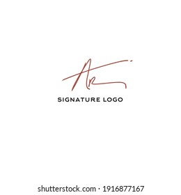 Initial a r ar concept design with elegant logo and beauty monogram 