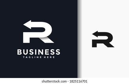 The Initial R Arrow Logo