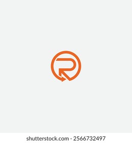 initial R Arrow Logo. letter R with arrow combination. usable for finance, logistic and company logos, vector illustration
