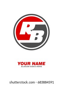 Initial R B circle logo template vector