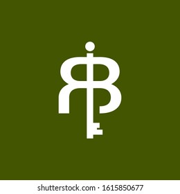 Initial R And B Logo Vector. House Key Logo