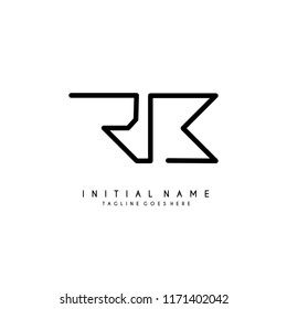 Initial R B minimalist modern logo identity vector