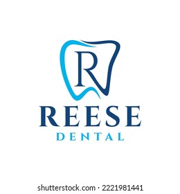 plantilla inicial de logotipo de R dental