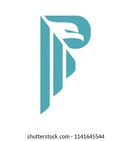 Initial R eagle logo vector