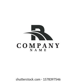 initial R finance logo design
