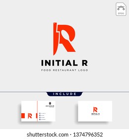 initial r food equipment simple logo template vector icon abstract