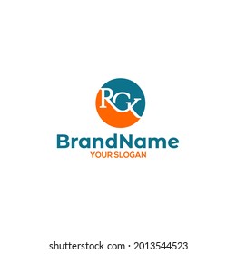 Initial R G and K Logo Design Vector