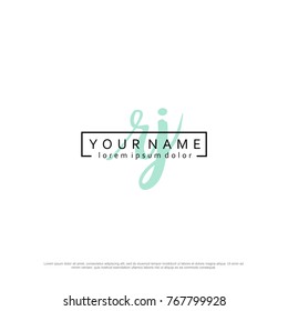 Initial R & J elegant logo template vector