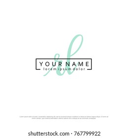 Initial R & L elegant logo template vector
