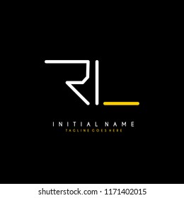 Initial R L minimalist modern logo identity vector