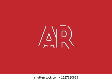 Initial R Letter Logo Design Vector Template. Monogram and Creative Alphabet AR RA Letters icon Illustration.