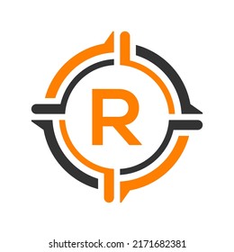 Initial R letter Logo Design vector Template. Abstract Letter R logo Design