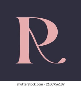 Initial R Letter Logo Design Template Vector