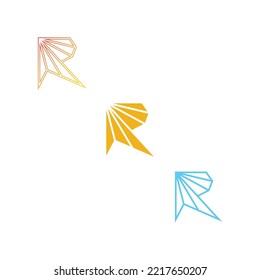 Initial R Letter Logo Design Vector Template