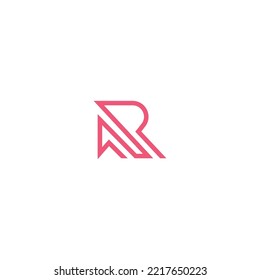 Initial R Letter Logo Design Vector Template