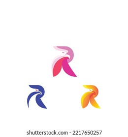 Initial R Letter Logo Design Vector Template