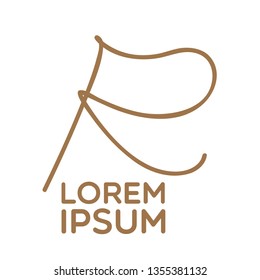 initial R letter logo, sign or icon 