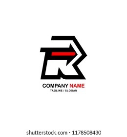 Initial R logo design creative inspiration