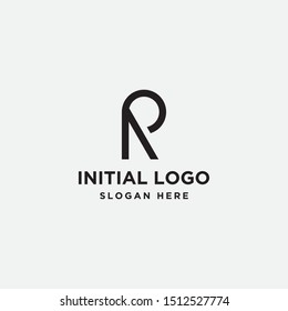 initial R logo design template. vector