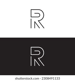 Initial R Logo icon design Template element Vector