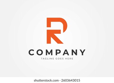 Initial R Logo, letter R with with arrow inside, Usable for Business and logistic Logos, Flat Vector Logo Design Template, vector illustration
