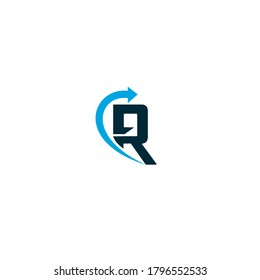 Initial R logo modern design, illustration up arrow.