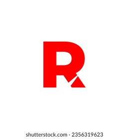 The initial R logo is red with legs apart