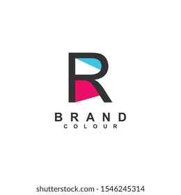 initial r logo template, creative idea, design vector