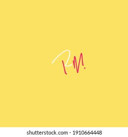 Initiales R M RM Schönheitmonogramm und elegantes Logo-Design