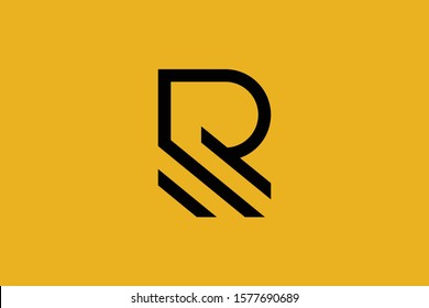Initial R modern monogram and elegant logo design, Professional Letters Vector Icon Logo on background.