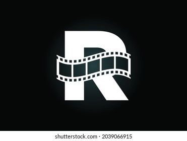 Initial R Monogram Alphabet Incorporated Film Stock Vector (Royalty ...