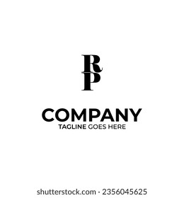 Initial R and P lettering logo design