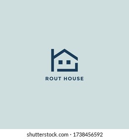 initial R  real estate logo vector