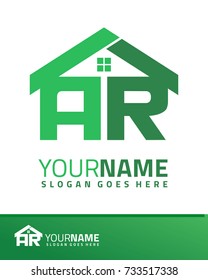 Initial A & R real estate logo template vector