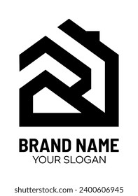 :: diseño de logotipo vectorial de idea inicial o inmobiliaria