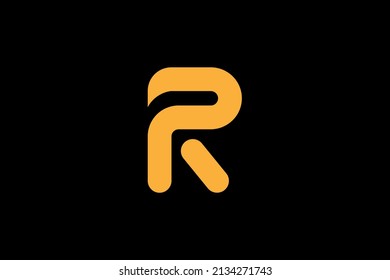 Monograma moderno de R RP inicial y diseño elegante de logotipo, logotipo de icono del vector de letras profesionales sobre fondo de lujo.